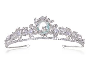 Coroa de noivas com pedras