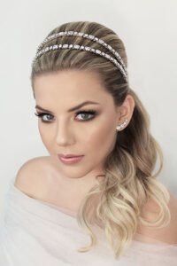 Tiara de cabelo para noivas com pedras