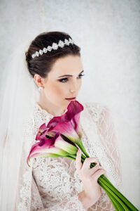 Tiara de cabelo para noivas com pedras